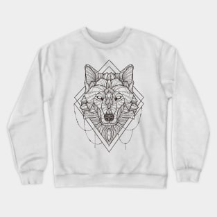 Geometric Wolf Crewneck Sweatshirt